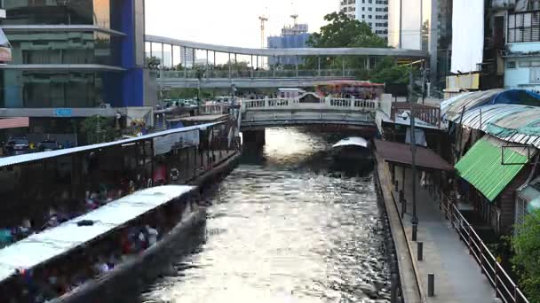 Bangkok Thailandia Gennaio 2018 Time Lapse Khlong Saen Saep Express — Video Stock