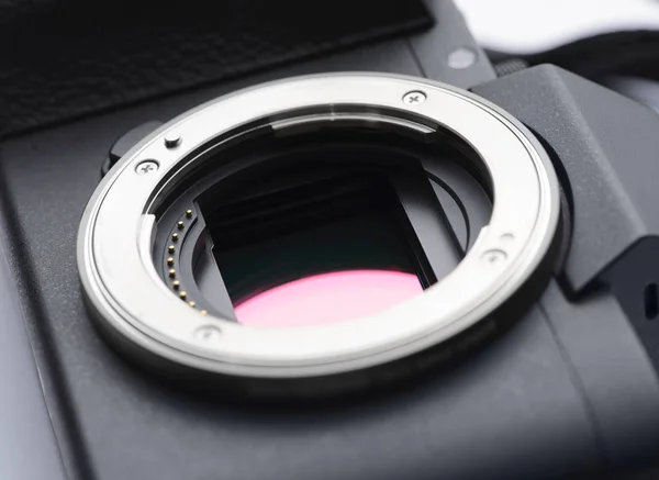 Digitale Camera Lens Mount Close — Stockfoto