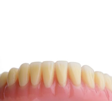 Diş kopya alanı modeliyle sakız. Beyaz arka plan üzerinde izole.