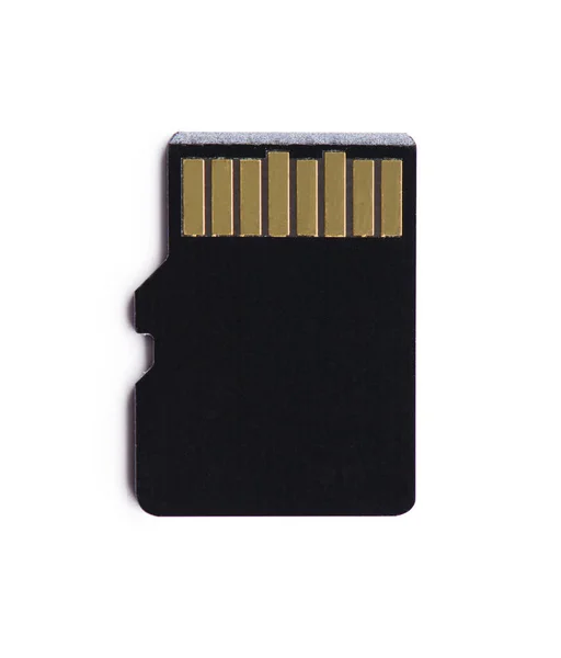 Scheda Memoria Micro Isolato Sfondo Bianco — Foto Stock