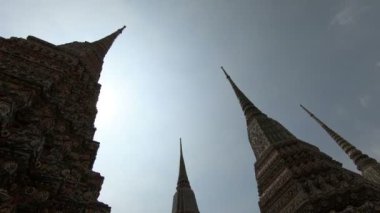 Eski Pagoda Wat Pho tapınak Tayland
