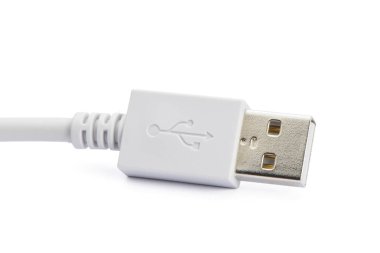 Beyaz arka plan üzerinde beyaz tel Usb.Isolated.