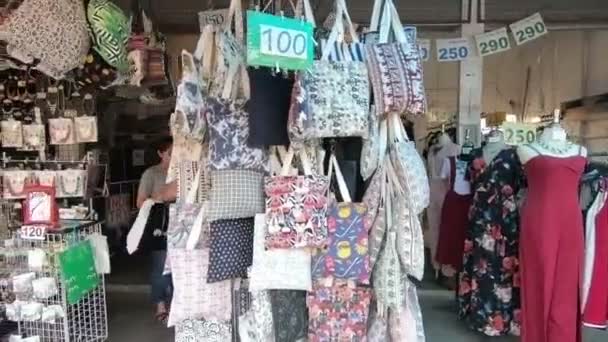 Bangkok Tailandia Marzo 2017 Compras Turísticas Mercado Fin Semana Chatuchak — Vídeos de Stock