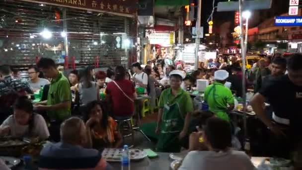 Bangkok Tailândia Maio 2018 Vista Cidade Chinesa Bangkok Pessoas Jantando — Vídeo de Stock