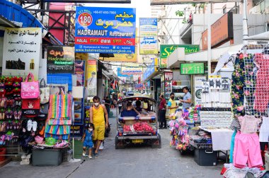 Bangkok, Thailand - January 29, 2020 : The area is known for Arabian businesses at Sukhumvit soi 3, Bangkok