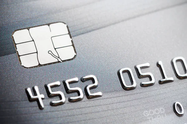 Close Credit Card Micro Chip — Stock Photo, Image