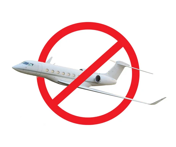 Uçakla Yasaklama Işareti — Stok fotoğraf