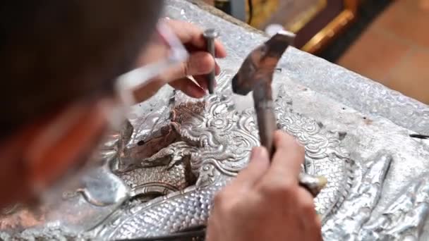 Thai Lanna Silver Handicrafts — Stock Video