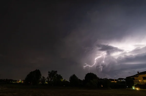 Lightning Stormy Sky — Stock Photo, Image