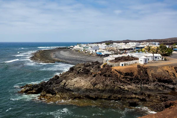 Baai Van Golfo Lanzarote Canarische Eilanden Spanje — Stockfoto