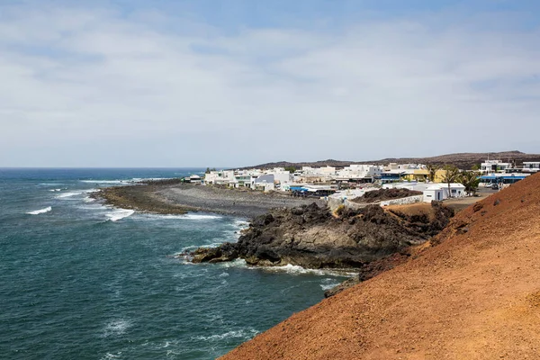 Baai Van Golfo Lanzarote Canarische Eilanden Spanje — Stockfoto