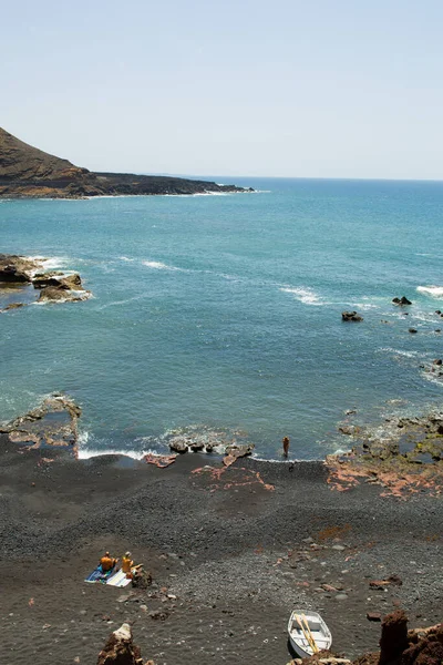 西班牙兰萨罗特岛 加那利群岛的El Golfo湾 — 图库照片