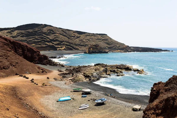 Baai Van Golfo Lanzarote Canarische Eilanden Spanje — Stockfoto