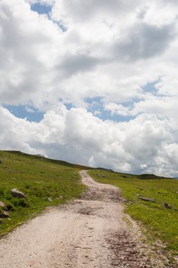 Predazzo dağlarının etrafındaki harika alp ortamı