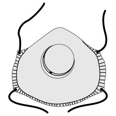 Vektör İllüstrasyonu, Yeni Grip Maskesi 2019 ve 2020, Çin, Coronavirus Hastalığı Önleme