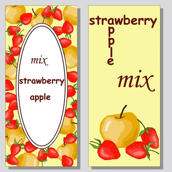 Cartão Frutas Inscrição Para Design Embalagens — Vetor de Stock