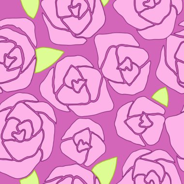 Şekillendirilmiş güllerle kusursuz desen, duvar kağıtları ve kumaşlar için süs, ambalaj kağıdı, farklı tasarım için arkaplan