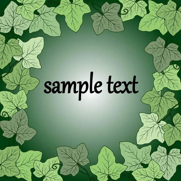 Hintergrund Für Den Text Ein Kranz Aus Tropischen Blättern — Stockvektor