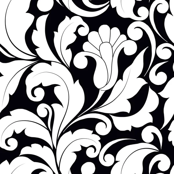 Nahtloses Muster Klassischen Stil Tapeten Und Stoffverzierungen Packpapier Hintergrund Für — Stockvektor