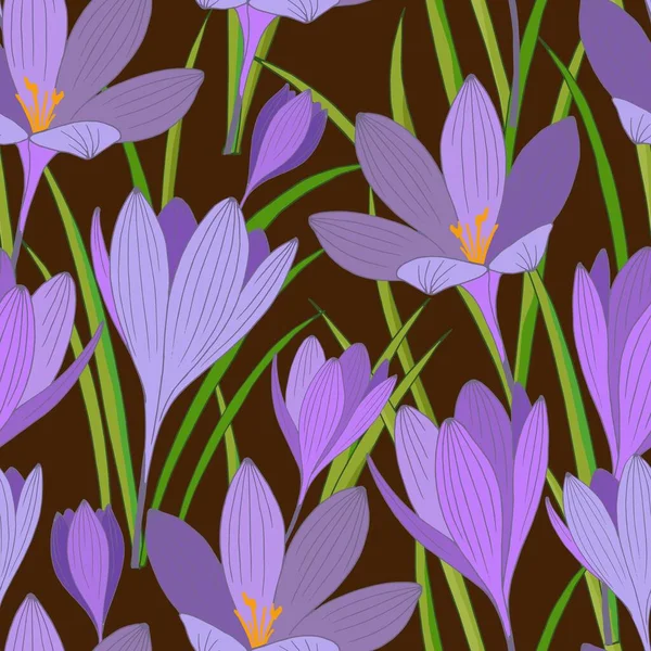 Çiçek Tarlası Duvar Kağıdı Kumaş Süsü Ambalaj Kağıdı Farklı Tasarımlar — Stok Vektör