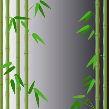 arkaplan ve bambu sapları, vektör illüstrasyonu