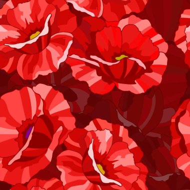 Haşhaş çiçekleri, duvar kâğıdı ve kumaş süsü, ambalaj kağıdı, farklı tasarımlar için arkaplan, yapıştırma kitabı