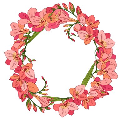 bahar çiçekleri frezyası, metin için arkaplan, vektör çizimi, farklı tasarım için