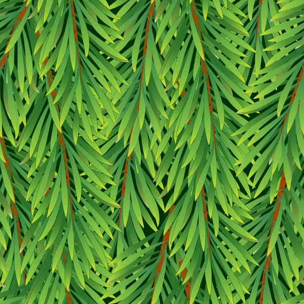 Motif Sans Couture Branches Sapin Ornement Pour Papier Peint Tissus — Image vectorielle