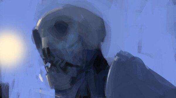 Цифровая живопись гуманоидного существа, концепт-арт, иллюстрация
