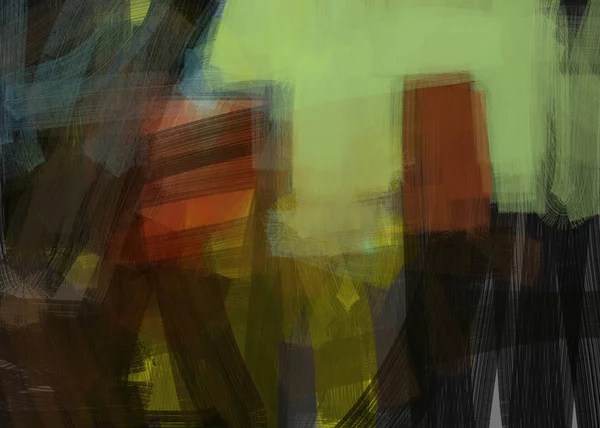 Абстрактная Живопись Красочного Сюрреалистического Фона Цифровая Иллюстрация — стоковое фото