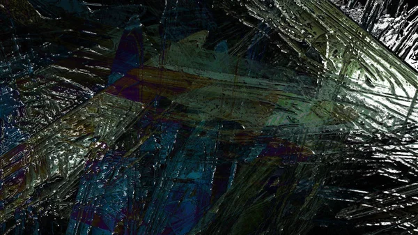 Pittura Astratta Pennello Paesaggio Splash Sfondo Illustrazione Digitale Colorato — Foto Stock