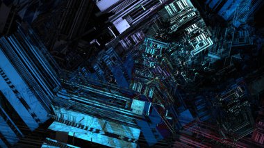 Soyut modern sanat, yapı dokusu, şehir manzarası geometrik illüstrasyon