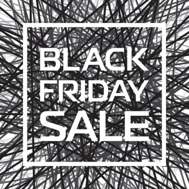 Siyah Cuma satışı, sezon indirim, soyut teknolojik altyapı, kaotik çizgiler, geometri vektör duvar kağıdı