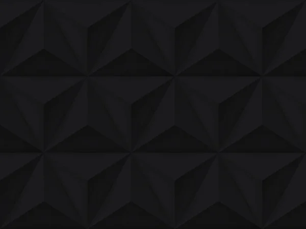 Vektor-Dreiecke Retro-Hintergrund, Netzverlauf, dunkle geometrische Tapete, schwarzes Muster — Stockvektor