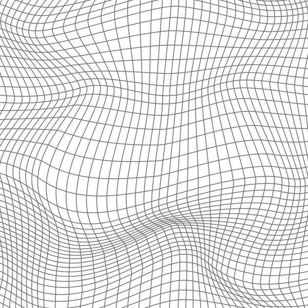 黒波線、抽象構成、体積表面、ベクトルデザイン背景 — ストックベクタ