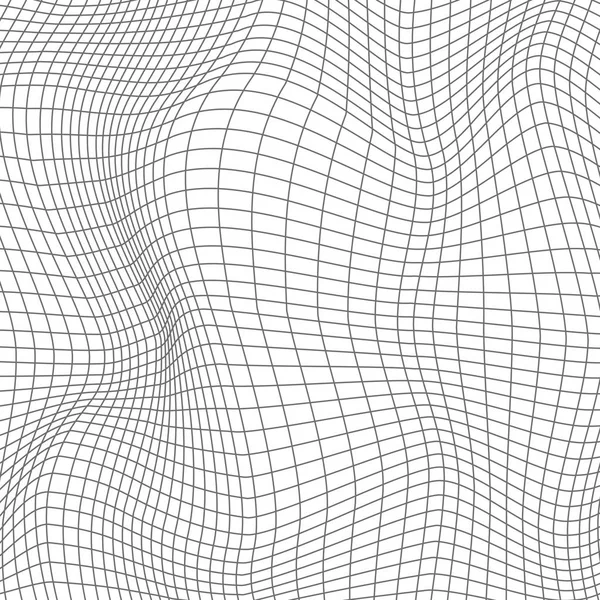 黒波線、抽象構成、体積表面、ベクトルデザイン背景 — ストックベクタ
