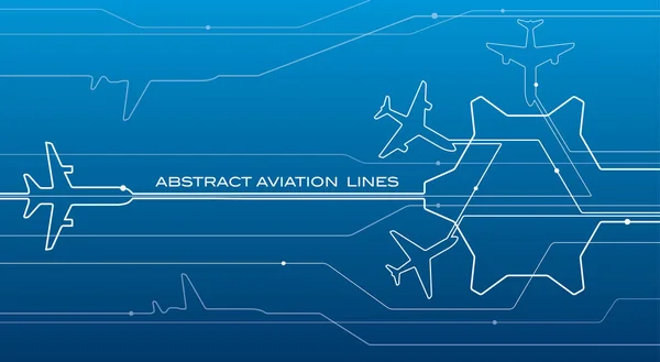 Astratto aeroporto bianco linee composizione, sfondo di trasporto, vettore disegno aviazione carta da parati — Vettoriale Stock