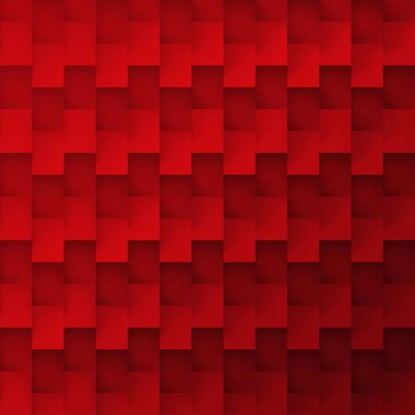 Birim gerçekçi vektör kırmızı doku, küpleri, adımları geometrik desen tasarım duvar kağıdı