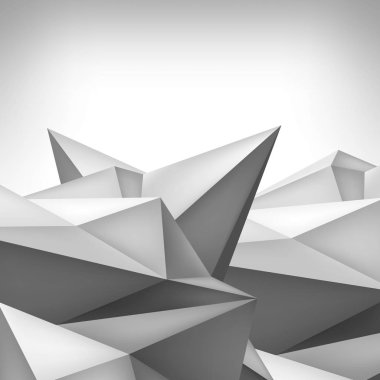 Birim geometrik şekil, 3d crystal arka plan, soyutlama düşük çokgenler nesne, vektör tasarım formu