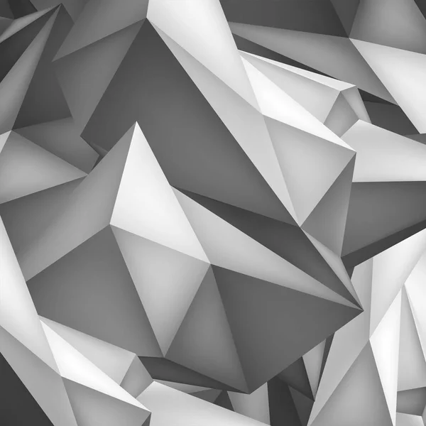 Volume forme géométrique, fond de cristal 3d, papier peint abstraction bas polygones, forme de conception vectorielle — Image vectorielle