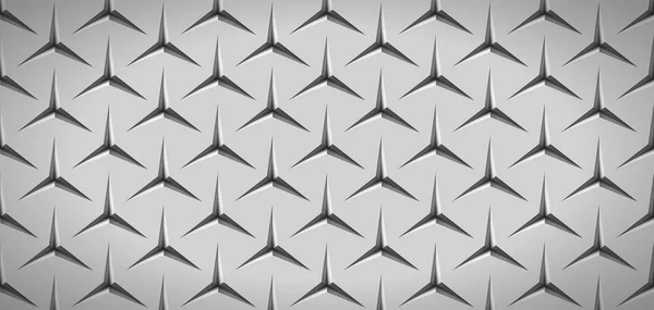 Realistisk textur, grå yta med slots i form av stjärnor, vector design bakgrund — Stock vektor