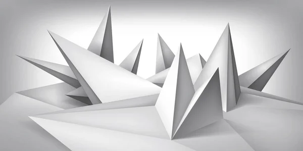 Volume forme géométrique, surface des cristaux 3d, abstraction objet bas polygones, forme de conception vectorielle — Image vectorielle