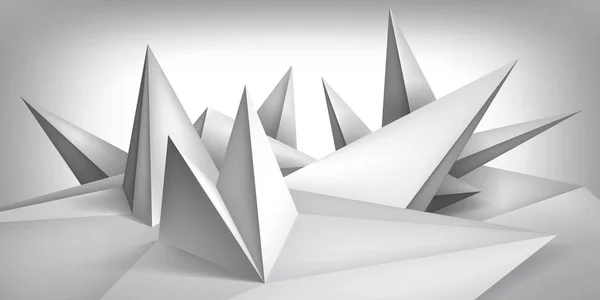 Volumen forma geométrica, superficie de cristales 3d, objeto de polígonos bajos de abstracción, forma de diseño de vectores — Vector de stock