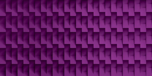 Volume realistic vector texture, purple cubes, steps geometric pattern, design wallpaper — Stock Vector