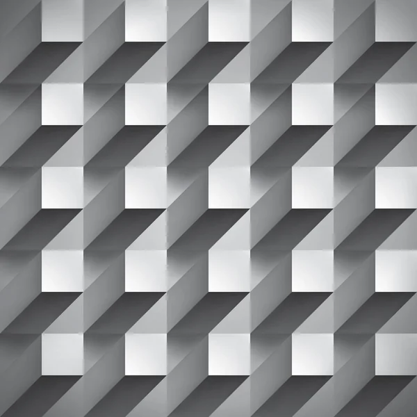Objem realistická vektorová abstrakce, kostky s stín, šedá geometrické, design tapety — Stockový vektor