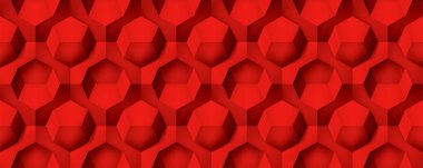 Birim gerçekçi doku, octahedron, kırmızı 3d geometrik desen tasarım vektör arka plan