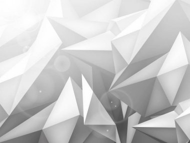Birim geometrik şekil, 3d crystal gri arka plan, üçgenler Mozaik, soyutlama düşük çokgenler duvar kağıdı, sen sunu için vektör tasarım formu