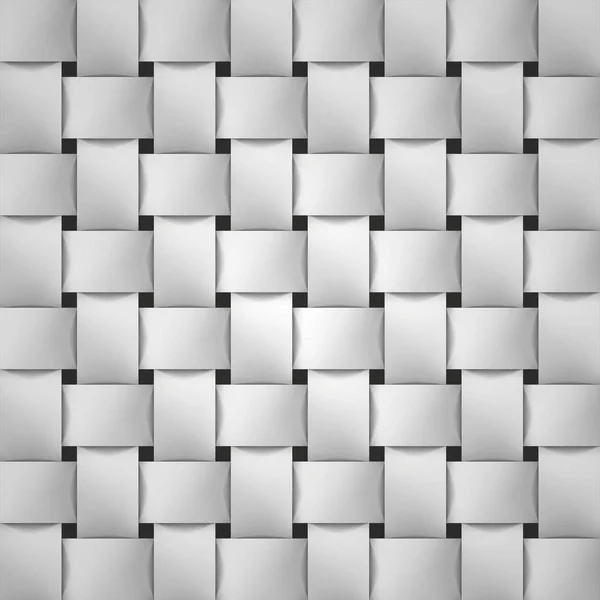 Volumen textura realista, fondo gris de mimbre, patrón geométrico 3d, vector de diseño — Vector de stock