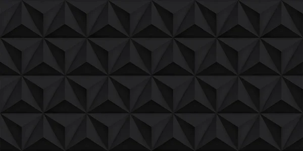 Triángulos vectoriales fondo negro retro, gradiente de malla, fondo de pantalla geométrico, patrón oscuro — Archivo Imágenes Vectoriales
