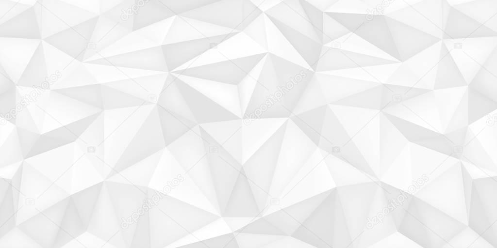 Low polygon shapes, white background, light crystals, triangles mosaic, creative wallpaper, templates vector design